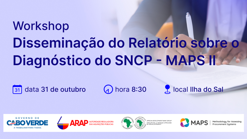 Workshop de Disseminação das Conclusões do Relatório de Avaliação do SNCP com MAPS II