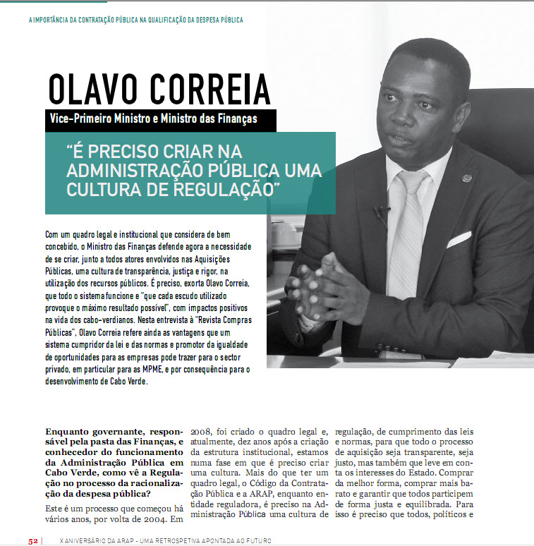 É preciso cultura de regulação em Cabo Verde - Olavo Correia