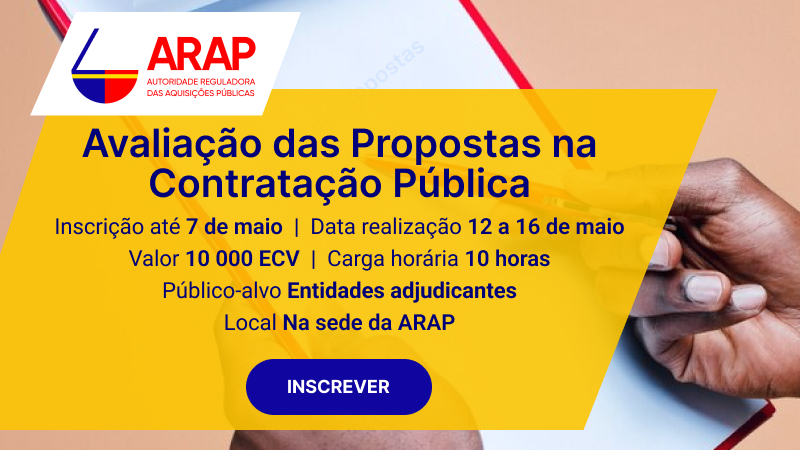 Aberta inscrição para a 2ª edião da capacitação sobre Avaliação das Propostas na Contratação Pública