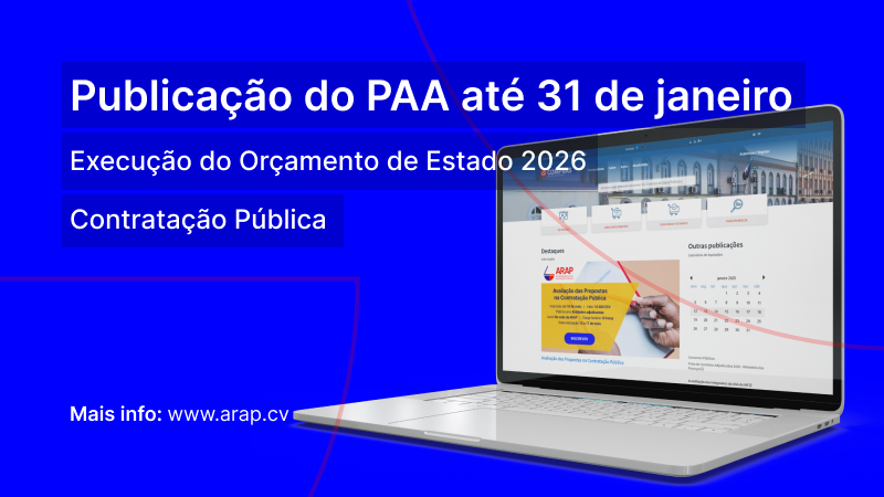 Publicação do PAA até 31 de janeiro - Execução do Orçamento de Estado 2026