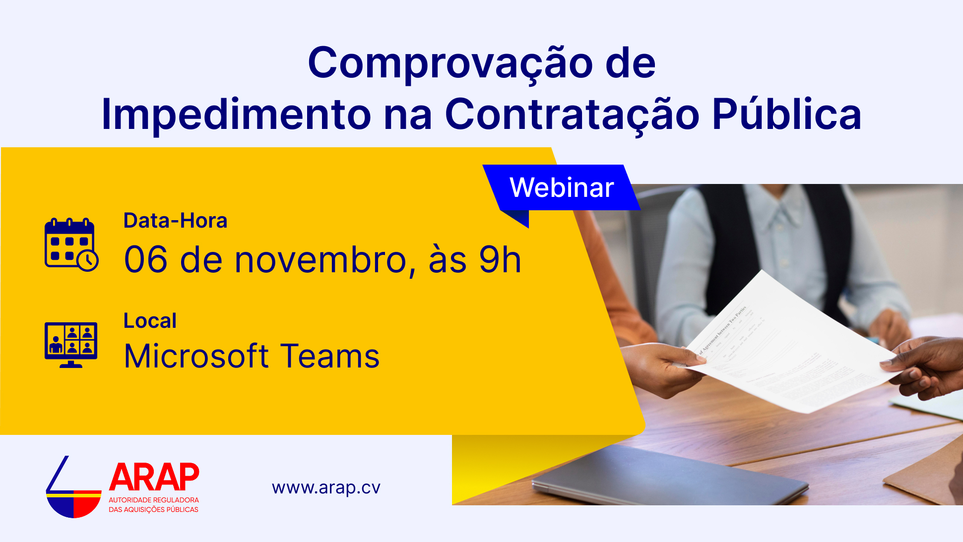 Webinar: Comprovação de Impedimento na Contratação Pública